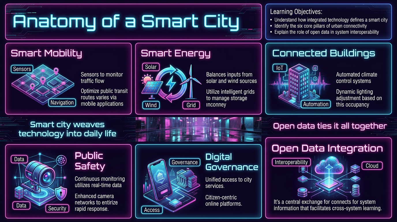 Anatomy of a smart city infographic
