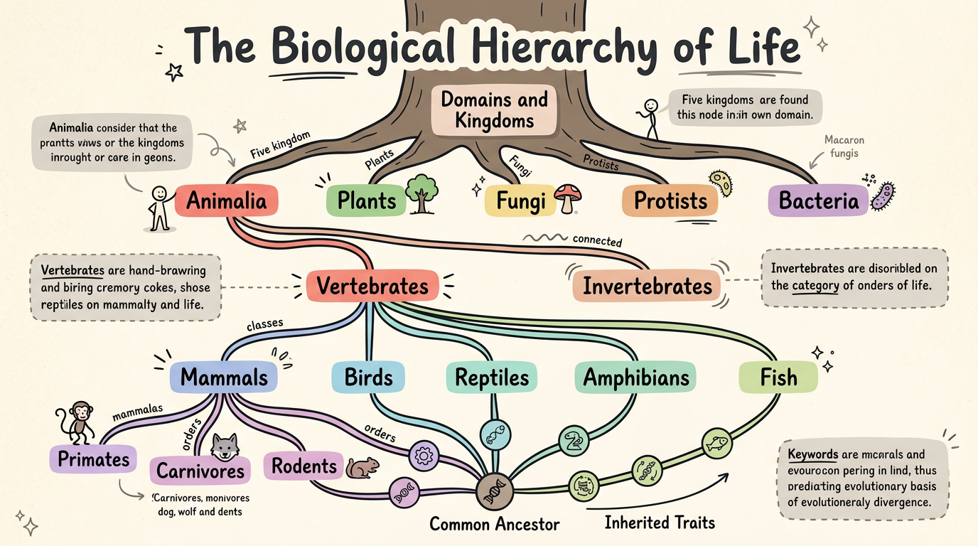 Classifying living things infographic