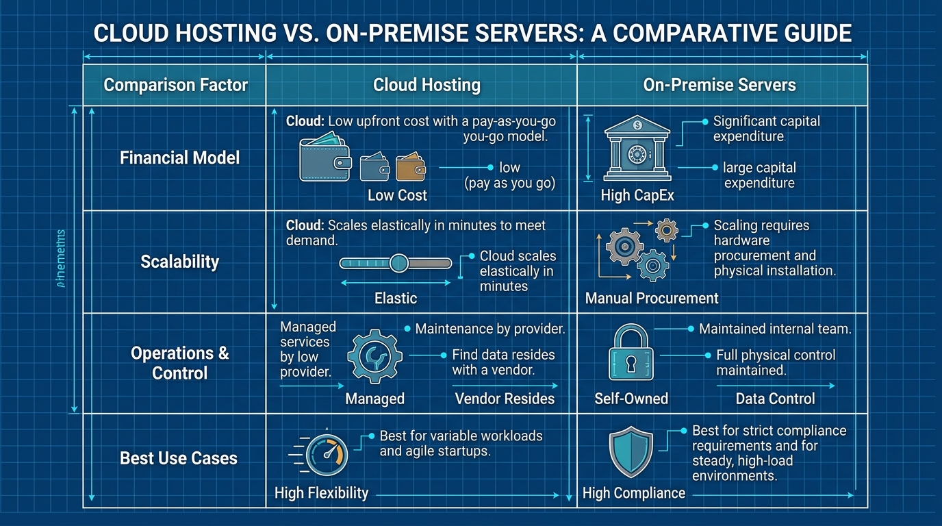 Cloud vs on-prem infographic
