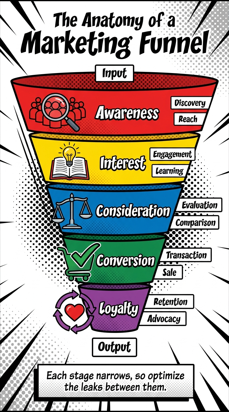 The marketing funnel infographic