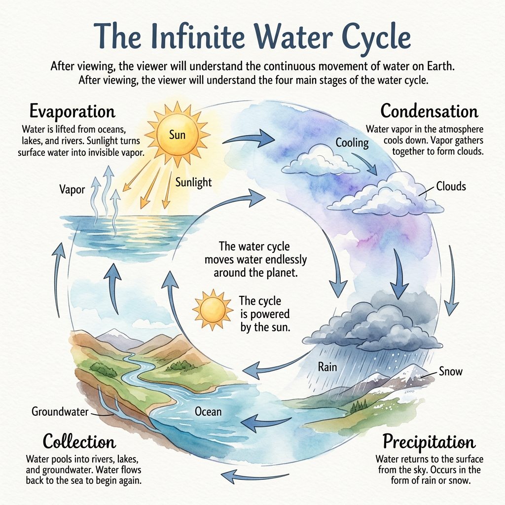 The water cycle infographic