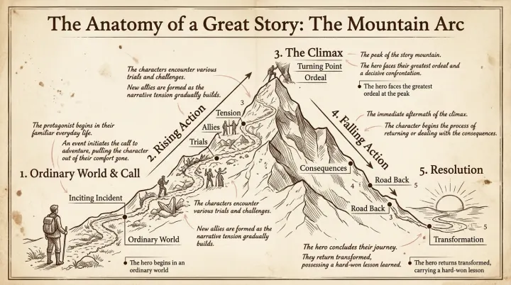 The hero's journey infographic