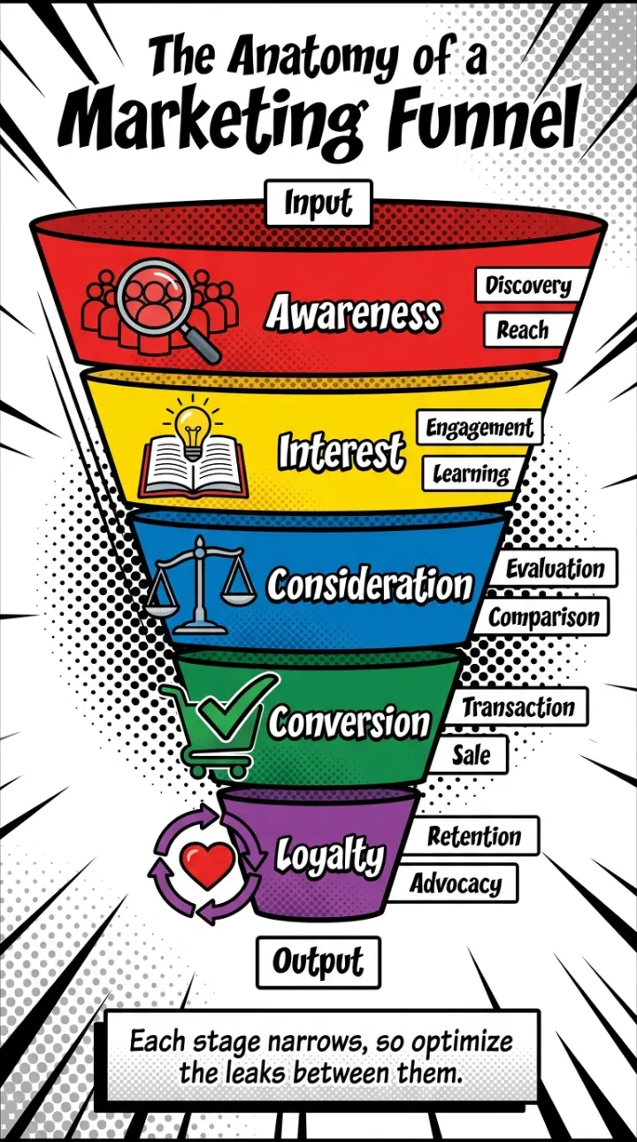 The marketing funnel infographic