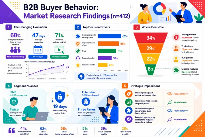 Market research — buyer survey findings — visual summary template generated by Flowgraph